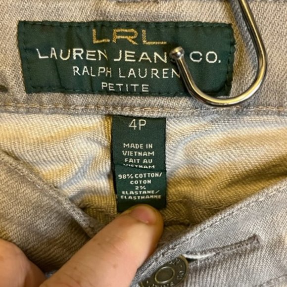 Lauren Ralph Lauren Women's Size 4 Petite Gray Denim Jeans - Picture 3 of 3